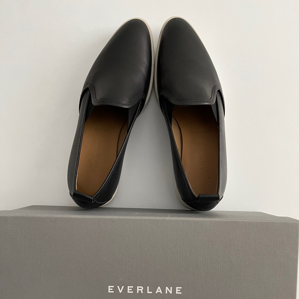 Everlane - The leather street shoe- Black size 6